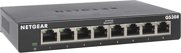 NETGEAR Ethernet Splitter 8-Port Gigabit Unmanaged Home Network Switch (GS308P) - Image 2